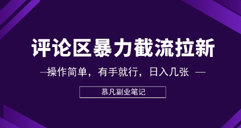 评论区暴力截流拉新：捡钱项目，操作简单，有手就行，日入几张-极客副业站
